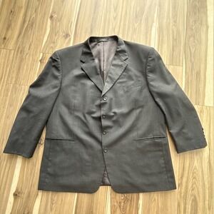 Jones New York Men's Blazer Gray Size 52R Wool‎ Cashmere Blend 4 Button